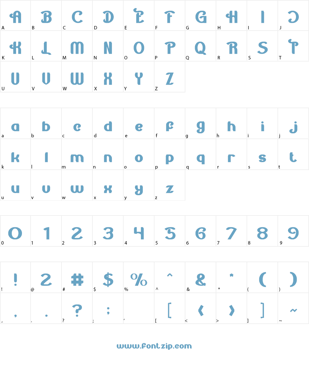 The REVOLUTIONS Font Character